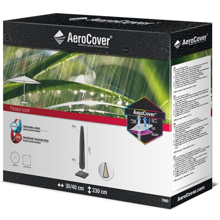 Zuivelproducten Ik geloof Editie AeroCover Parasolhoes met stok H230 x 30/40 cm | MarketOnWeb
